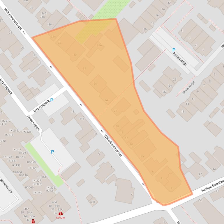 Kaart van postcodegebied 2201KC.