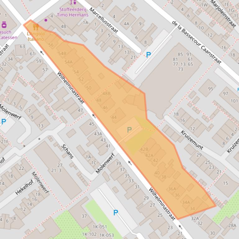 Kaart van postcodegebied 2201KD.