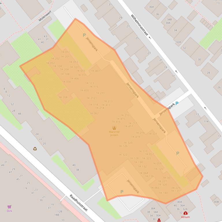Kaart van postcodegebied 2201KS.