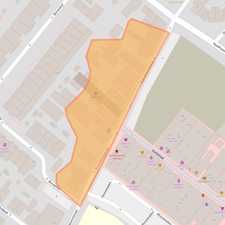 Kaart van postcodegebied 2201KV.