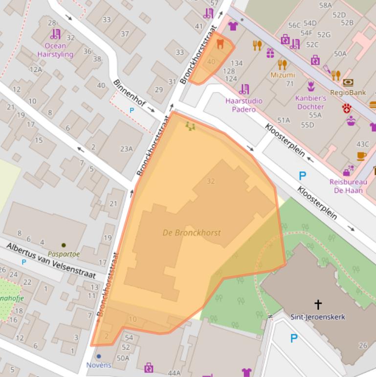 Kaart van postcodegebied 2201KW.