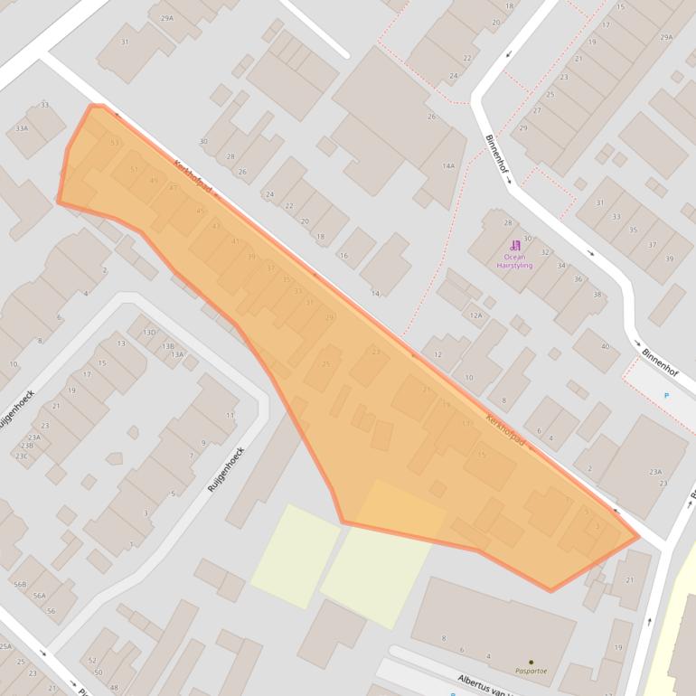 Kaart van postcodegebied 2201LA.