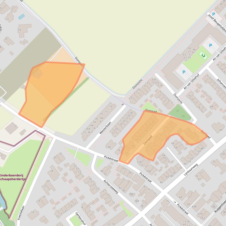 Kaart van postcodegebied 2201LN.