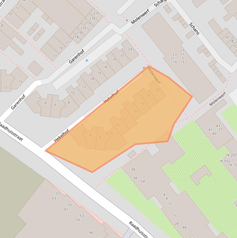 Kaart van postcodegebied 2201LS.