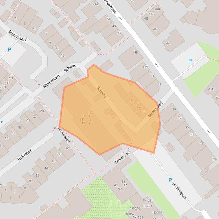 Kaart van postcodegebied 2201LV.