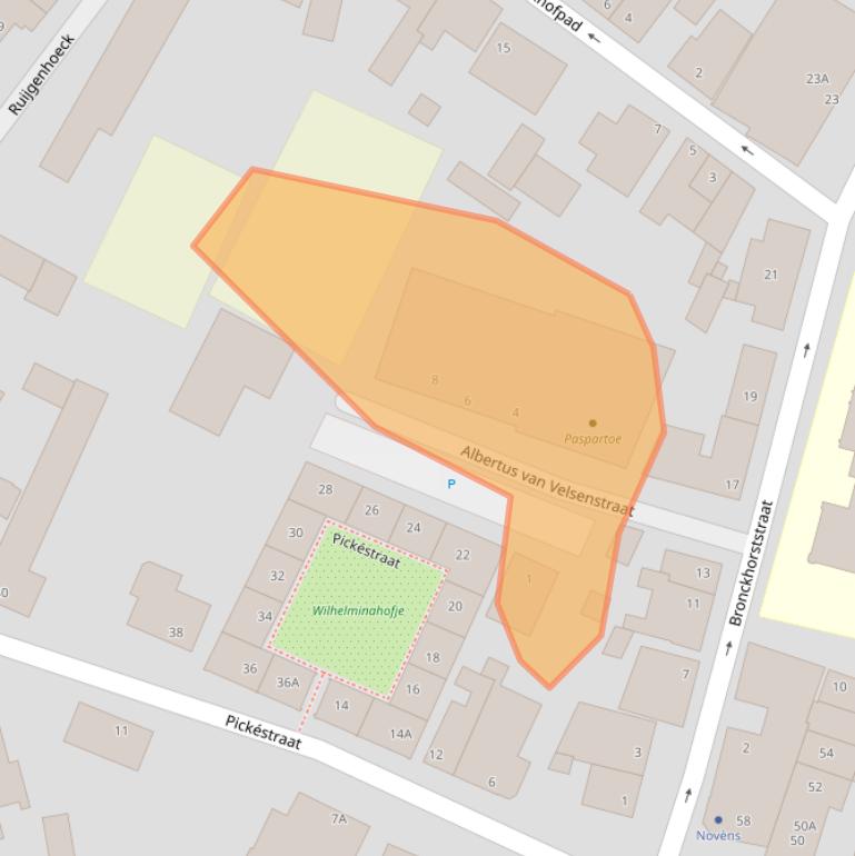 Kaart van postcodegebied 2201LW.