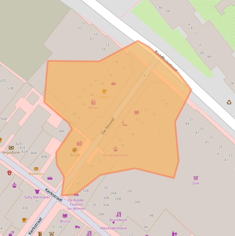 Kaart van postcodegebied 2201MB.