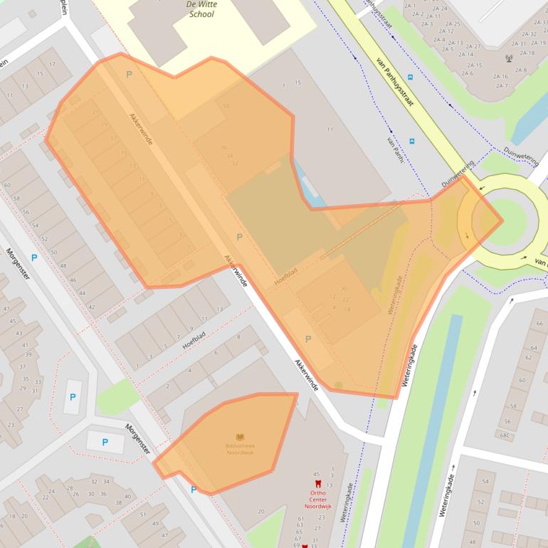 Kaart van postcodegebied 2201MC.
