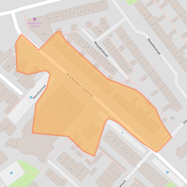Kaart van postcodegebied 2201NC.