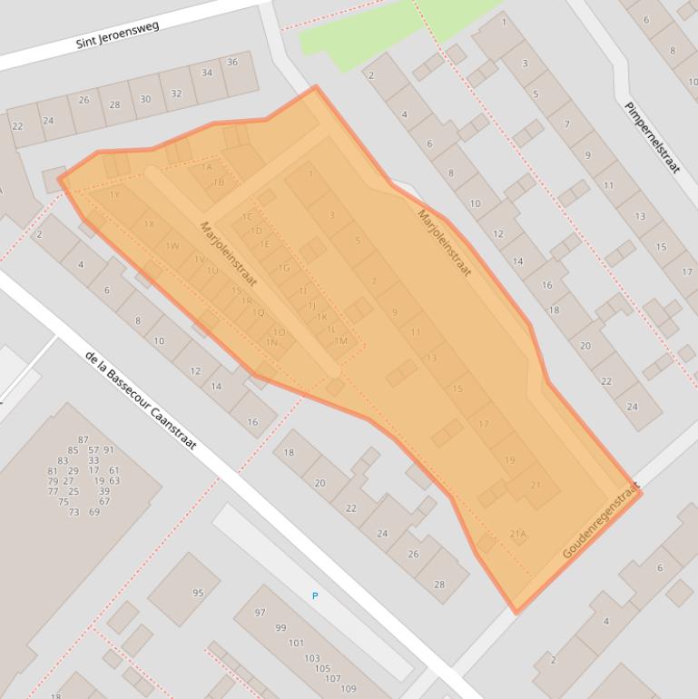 Kaart van postcodegebied 2201ND.