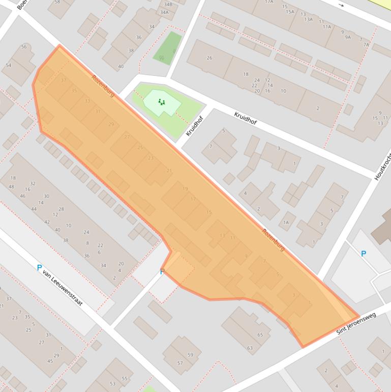 Kaart van postcodegebied 2201PG.