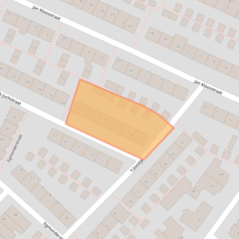 Kaart van postcodegebied 2201RR.