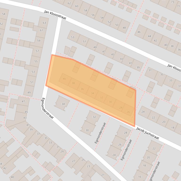 Kaart van postcodegebied 2201RT.
