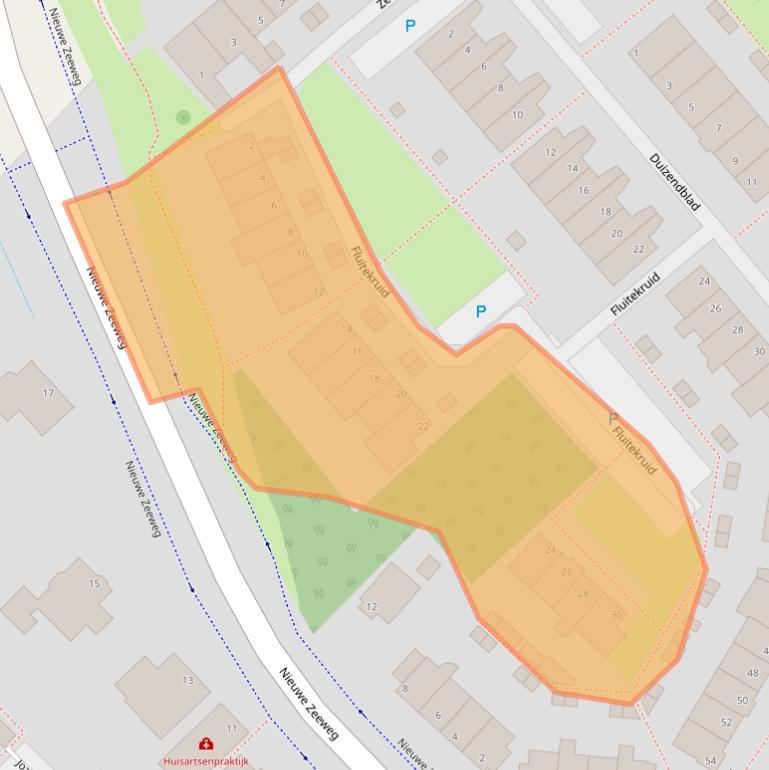 Kaart van postcodegebied 2201SM.