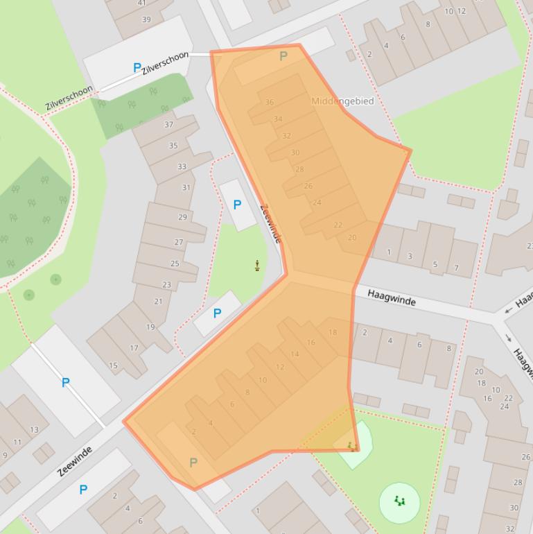 Kaart van postcodegebied 2201SP.