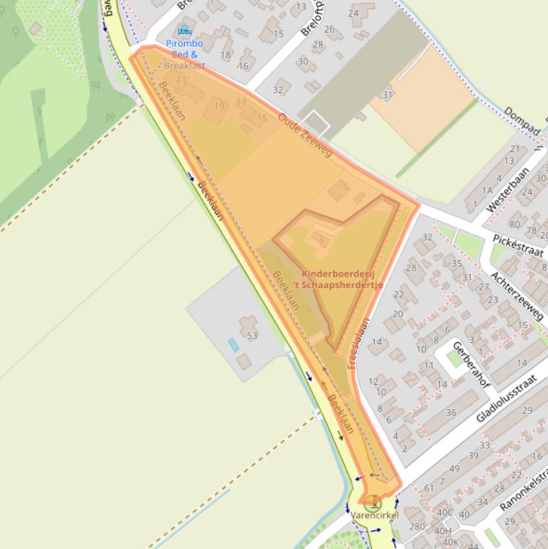 Kaart van postcodegebied 2201TA.