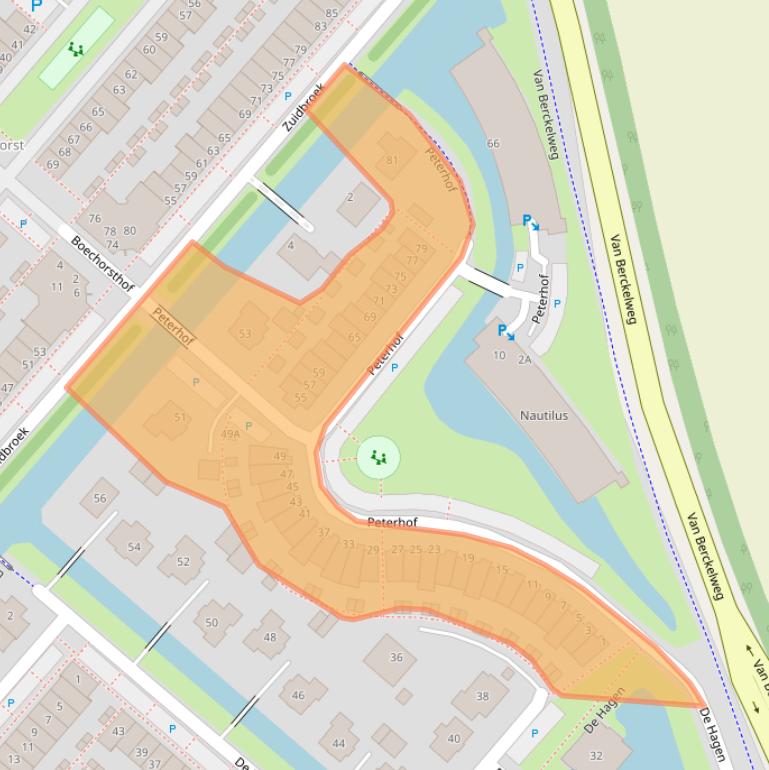 Kaart van postcodegebied 2201TG.