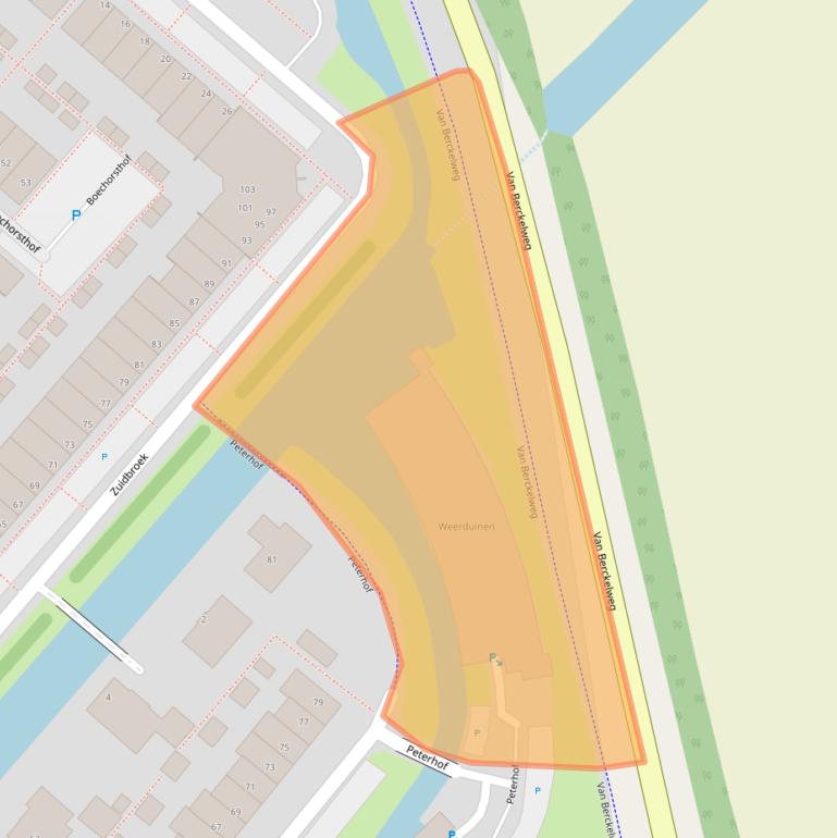 Kaart van postcodegebied 2201TJ.