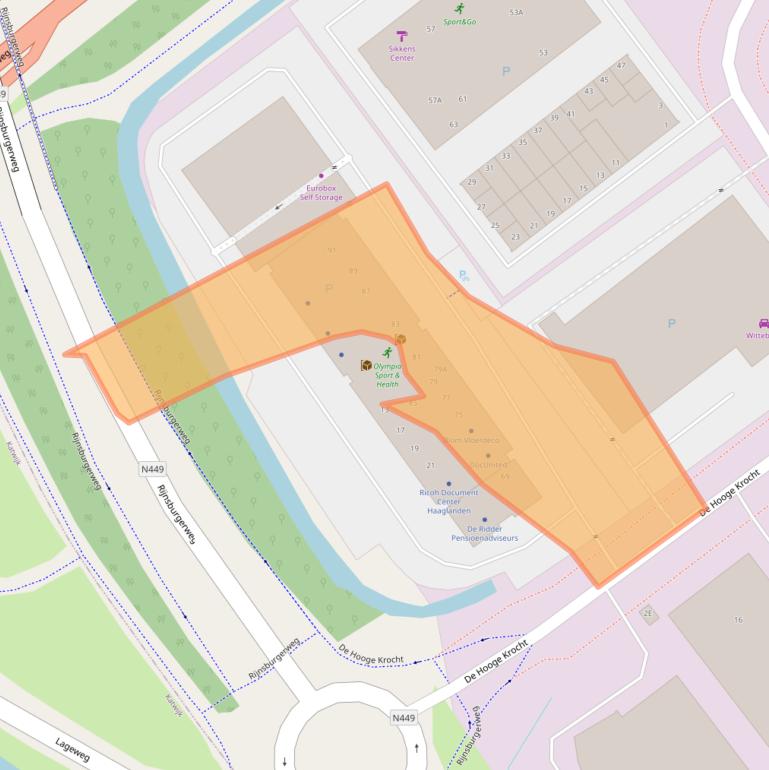 Kaart van postcodegebied 2201TR.