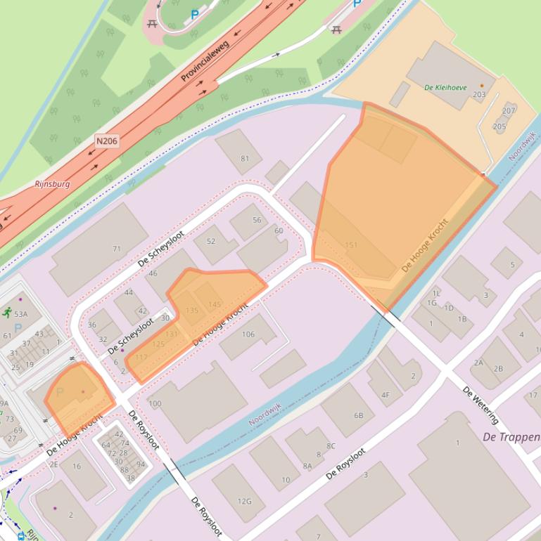 Kaart van postcodegebied 2201TS.