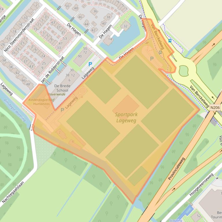 Kaart van postcodegebied 2201TV.