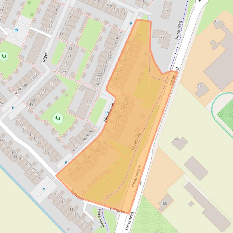 Kaart van postcodegebied 2201VA.