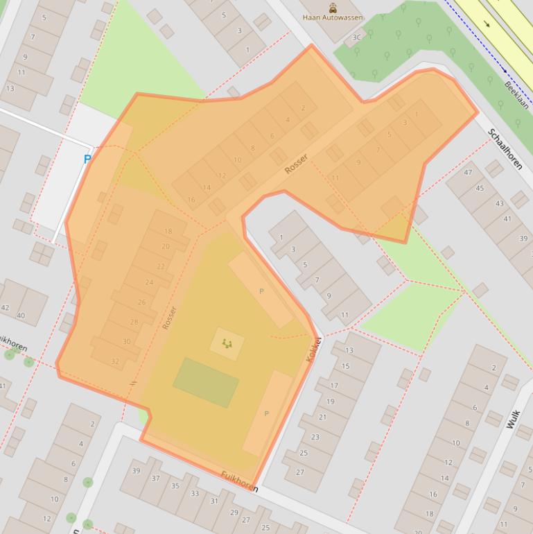 Kaart van postcodegebied 2201VE.