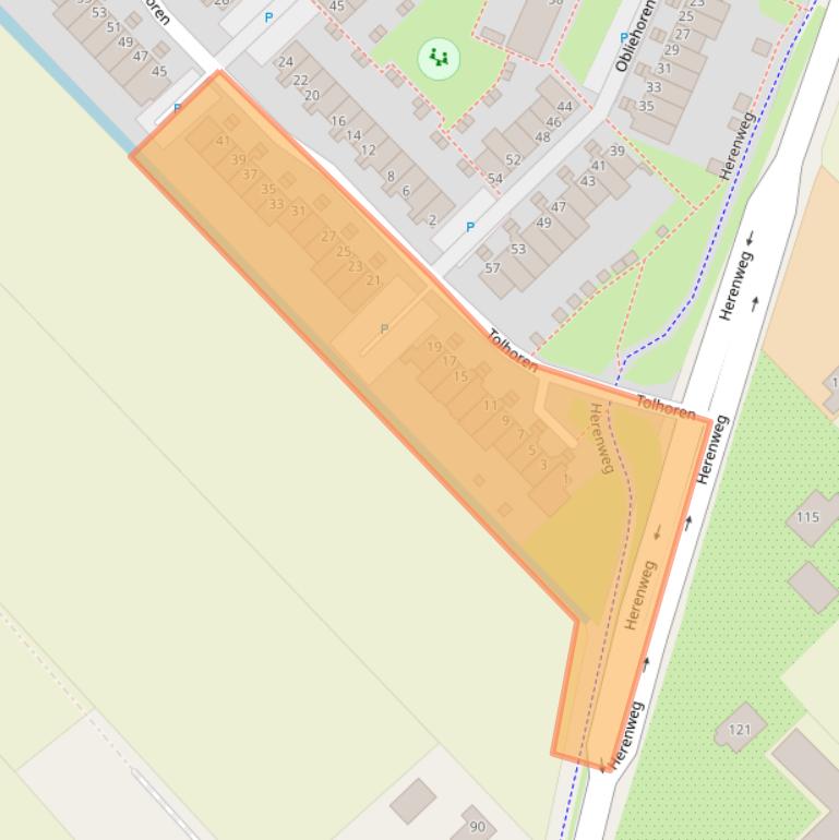 Kaart van postcodegebied 2201VJ.