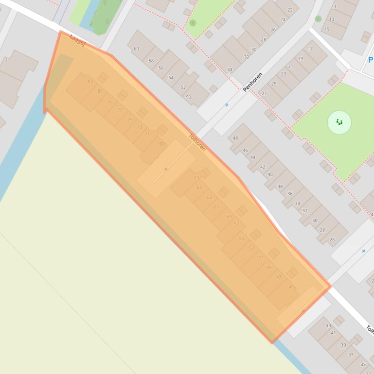 Kaart van postcodegebied 2201VK.