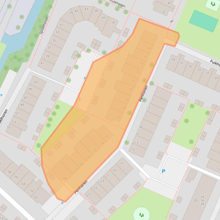 Kaart van postcodegebied 2201VS.