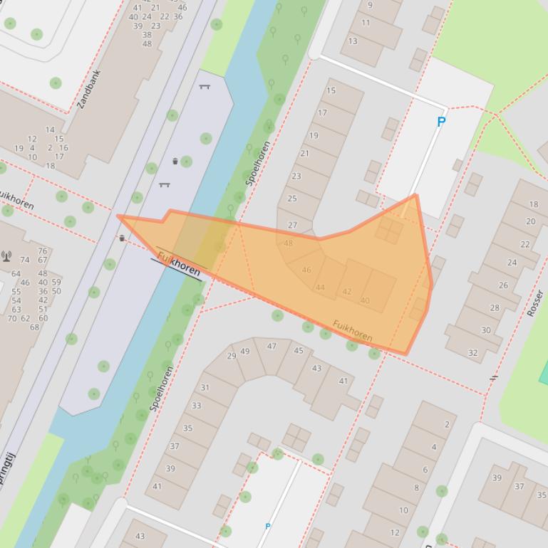 Kaart van postcodegebied 2201VV.