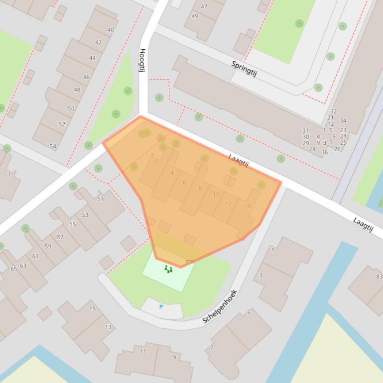 Kaart van postcodegebied 2201WH.