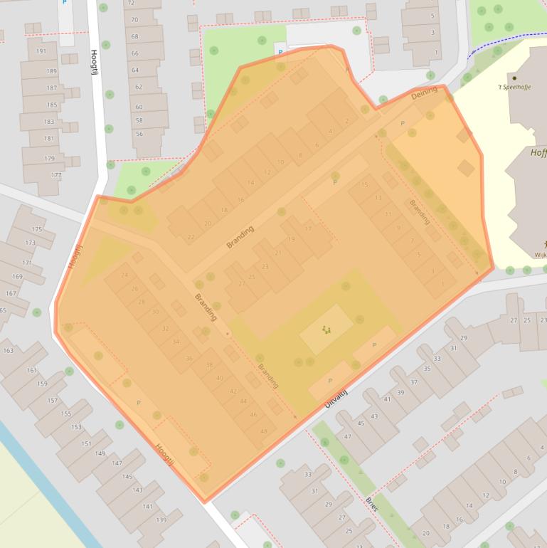 Kaart van postcodegebied 2201WV.