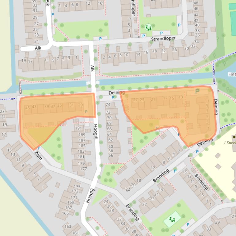 Kaart van postcodegebied 2201WX.