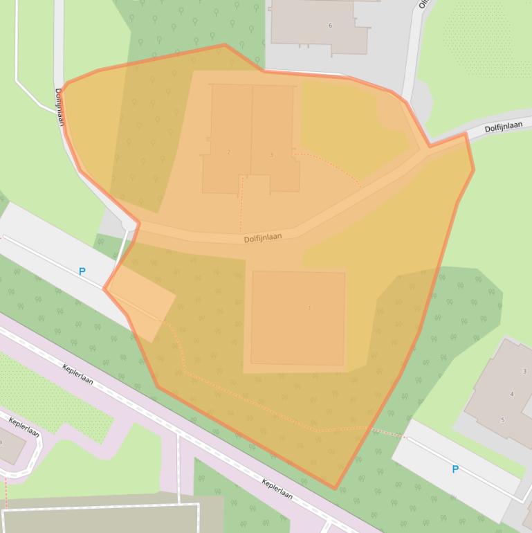 Kaart van postcodegebied 2201ZD.
