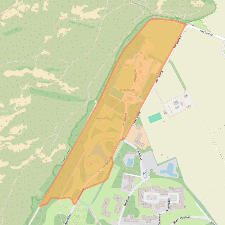 Kaart van postcodegebied 2201ZG.