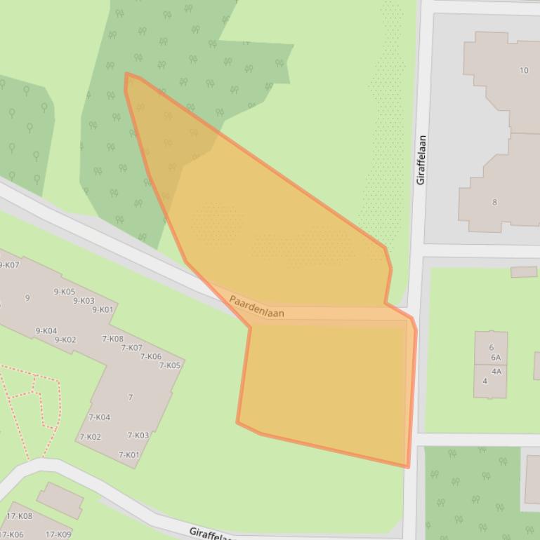 Kaart van postcodegebied 2201ZJ.