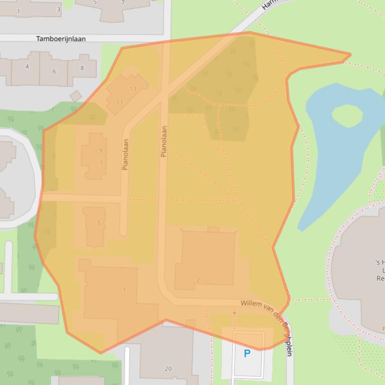 Kaart van postcodegebied 2201ZL.