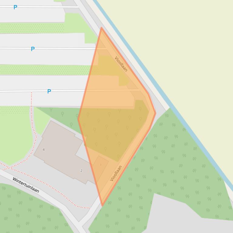 Kaart van postcodegebied 2201ZN.