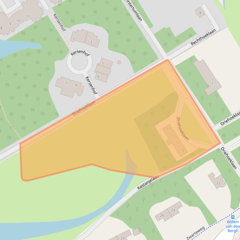 Kaart van postcodegebied 2201ZP.