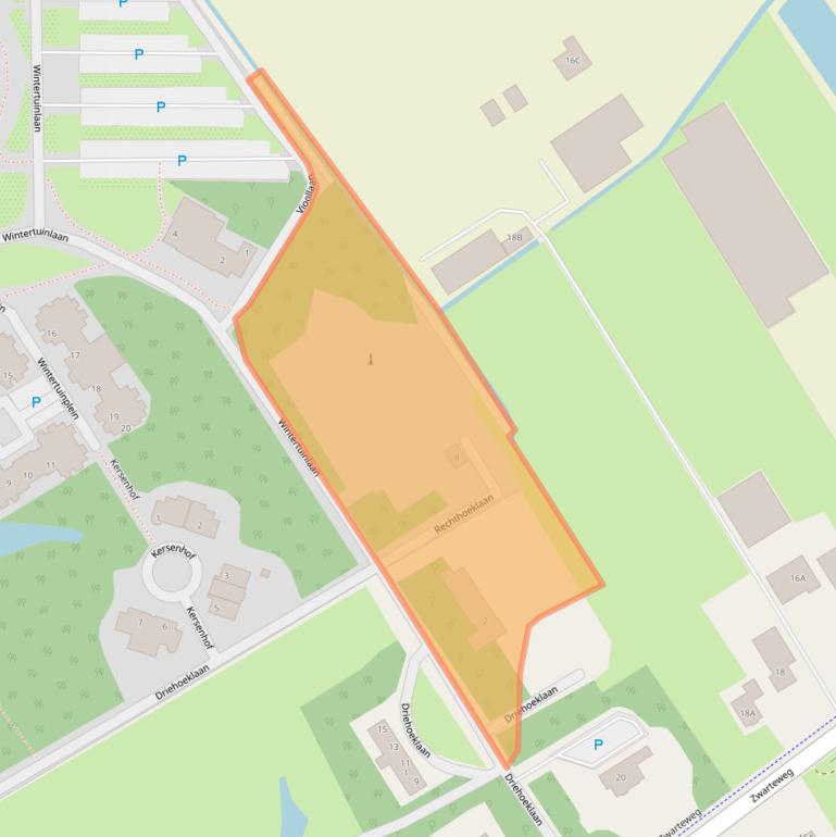 Kaart van postcodegebied 2201ZR.