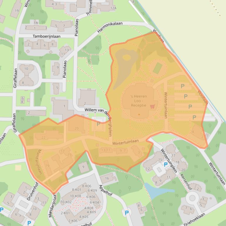 Kaart van postcodegebied 2201ZS.