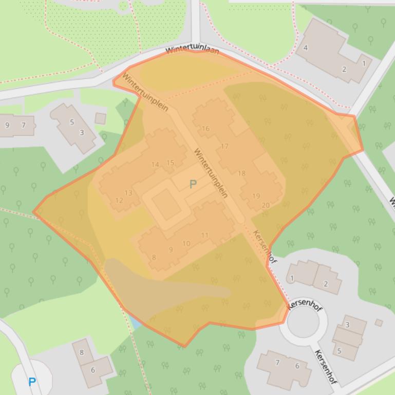 Kaart van postcodegebied 2201ZT.