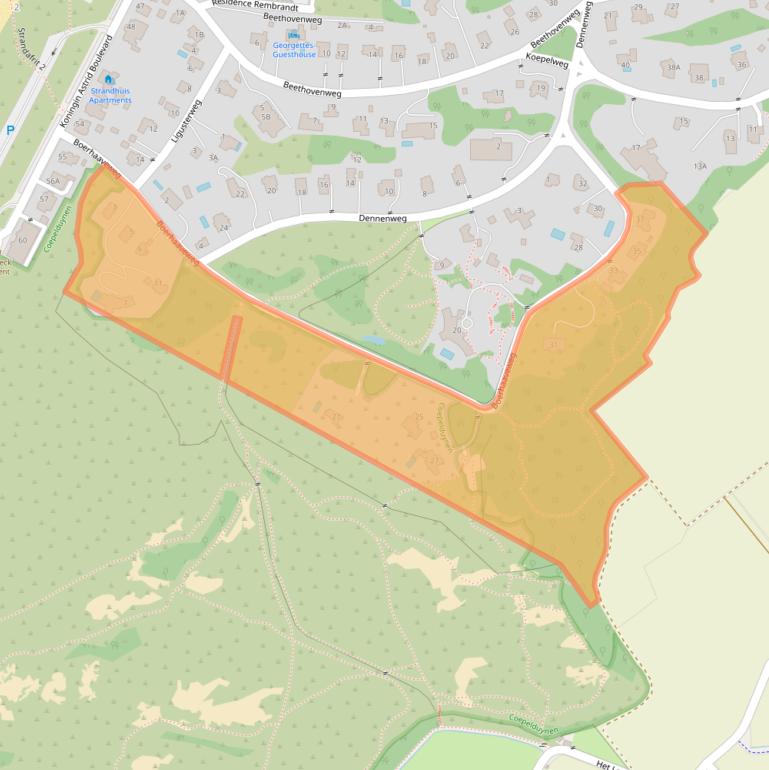 Kaart van postcodegebied 2202AA.