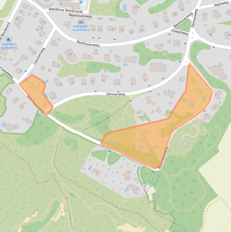 Kaart van postcodegebied 2202AB.