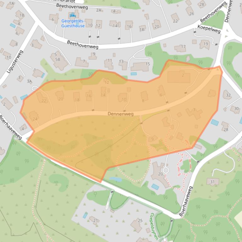 Kaart van postcodegebied 2202AC.