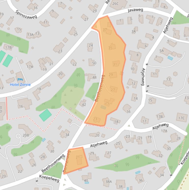 Kaart van postcodegebied 2202AG.