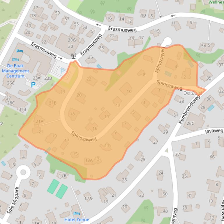 Kaart van postcodegebied 2202AV.
