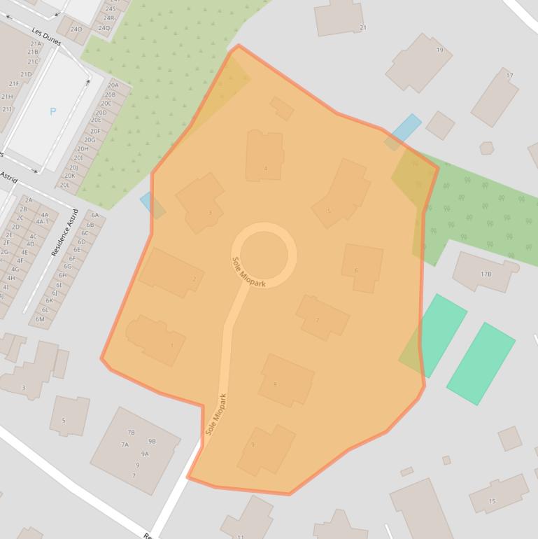 Kaart van postcodegebied 2202AW.