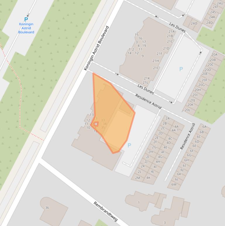 Kaart van postcodegebied 2202BM.